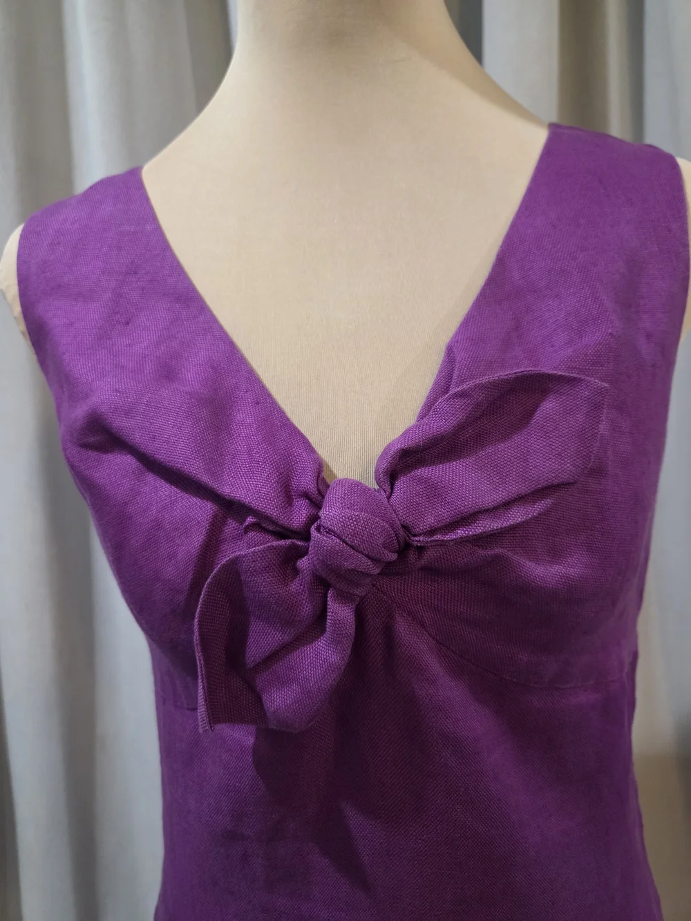 kate spade Sleeveless Violet Knot-Front Shift Dress
